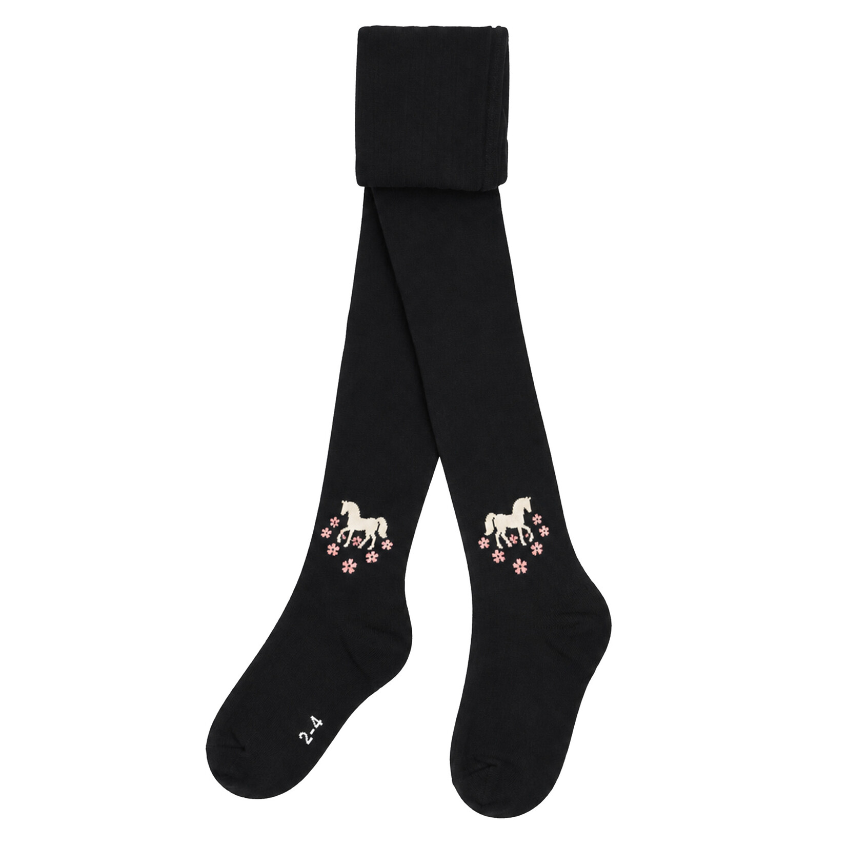 Nanö NANÖ - Collants noir avec imprimé de cheval à la cheville 'Au Galop!'