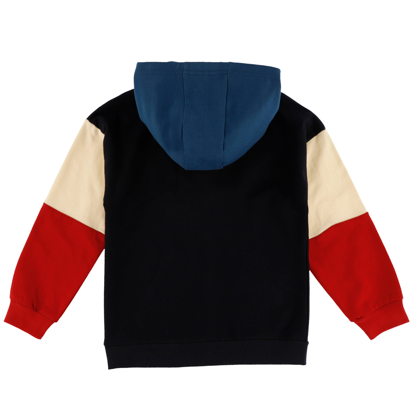 Nanö NANÖ - Chandail à capuche avec blocs de couleurs bleu, blanc et rouge 'Esprit sportif'