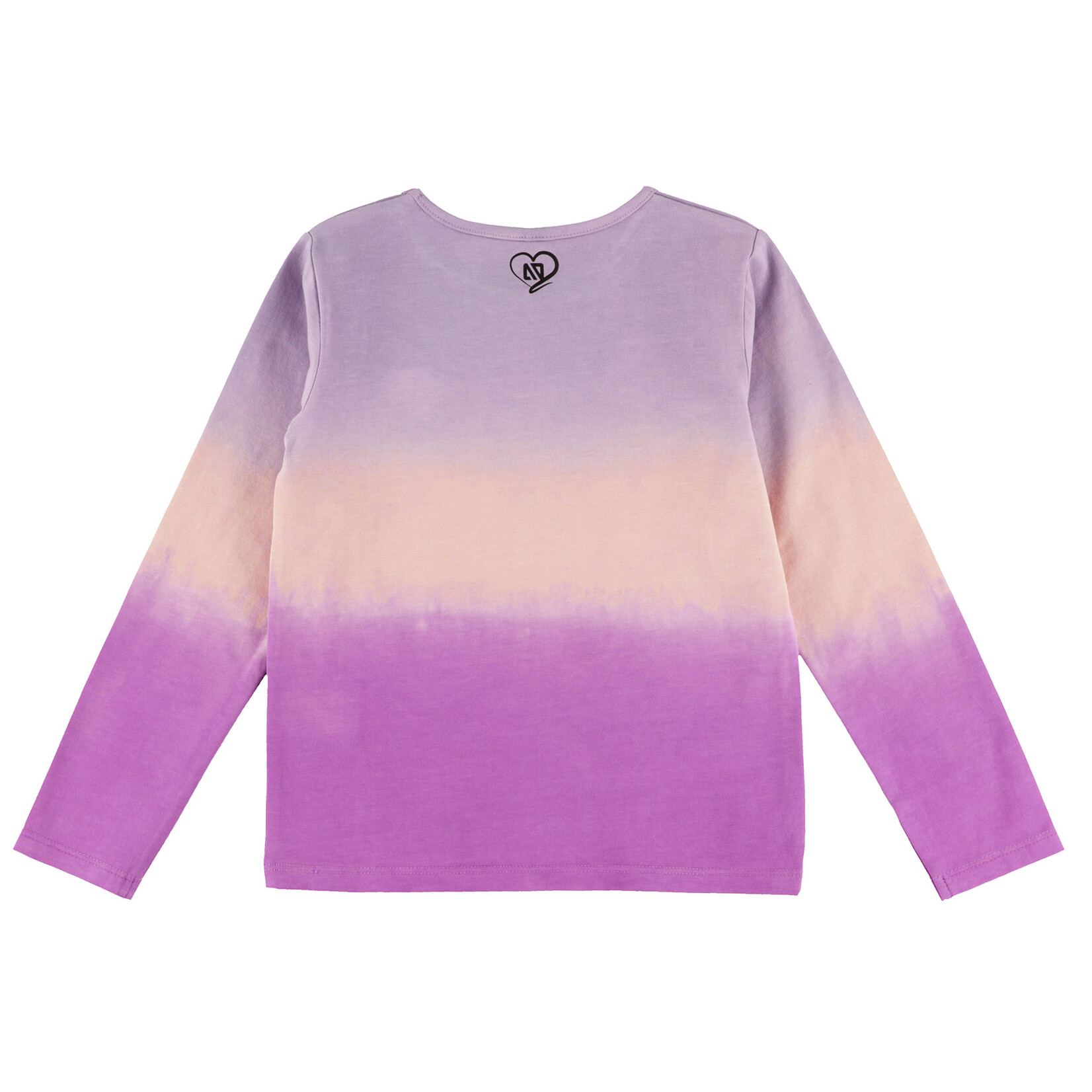 Nanö NANÖ - T-shirt lilas à manches longues teint par nouage avec écusson 'Bonne Journée'