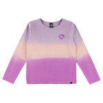 Nanö NANÖ - Lilac long-sleeved tie-dye t-shirt with patch 'Bonne Journée'