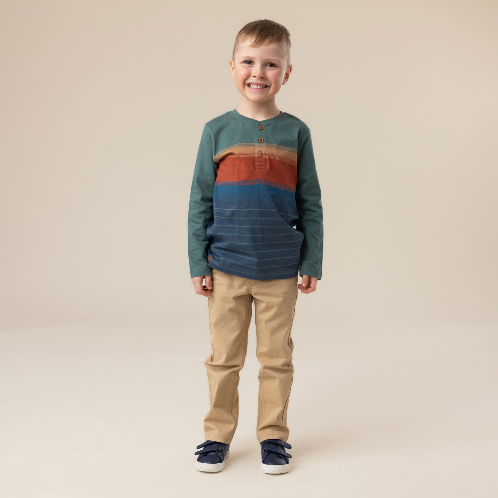 Nanö NANÖ -  Striped Long-Sleeve T-Shirt  'Exploration du nord!'