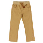Nanö NANÖ - Pantalon en sergé extensible brun à jambes droites 'Exploration du nord!'