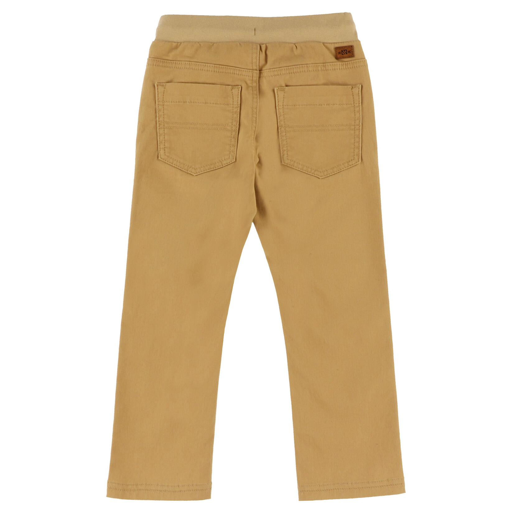 Nanö NANÖ - Brown stretch twill straight-leg trousers 'Exploration du nord!'