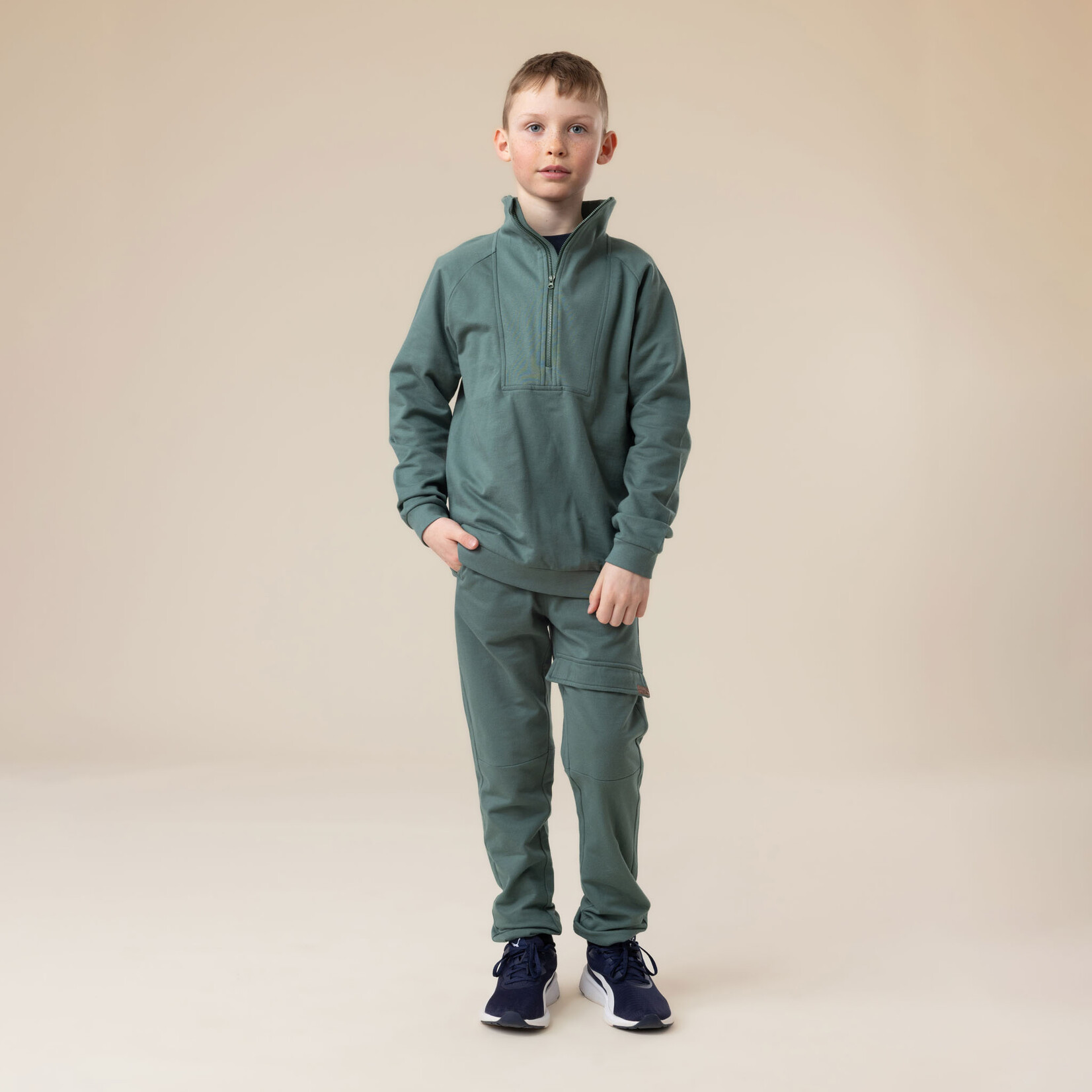 Nanö NANÖ - Pantalon de jogging extensible vert  'Exploration du nord!'
