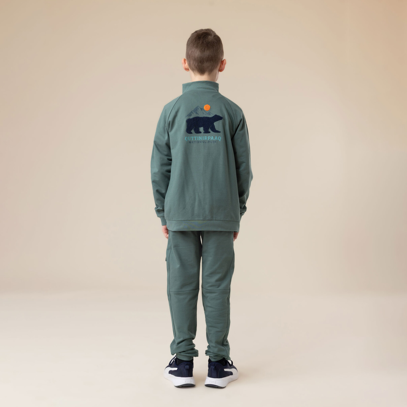 Nanö NANÖ - Pantalon de jogging extensible vert  'Exploration du nord!'