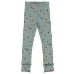Nanö NANÖ - Pale blue leggings with a floral print 'Journée en Fleurs'