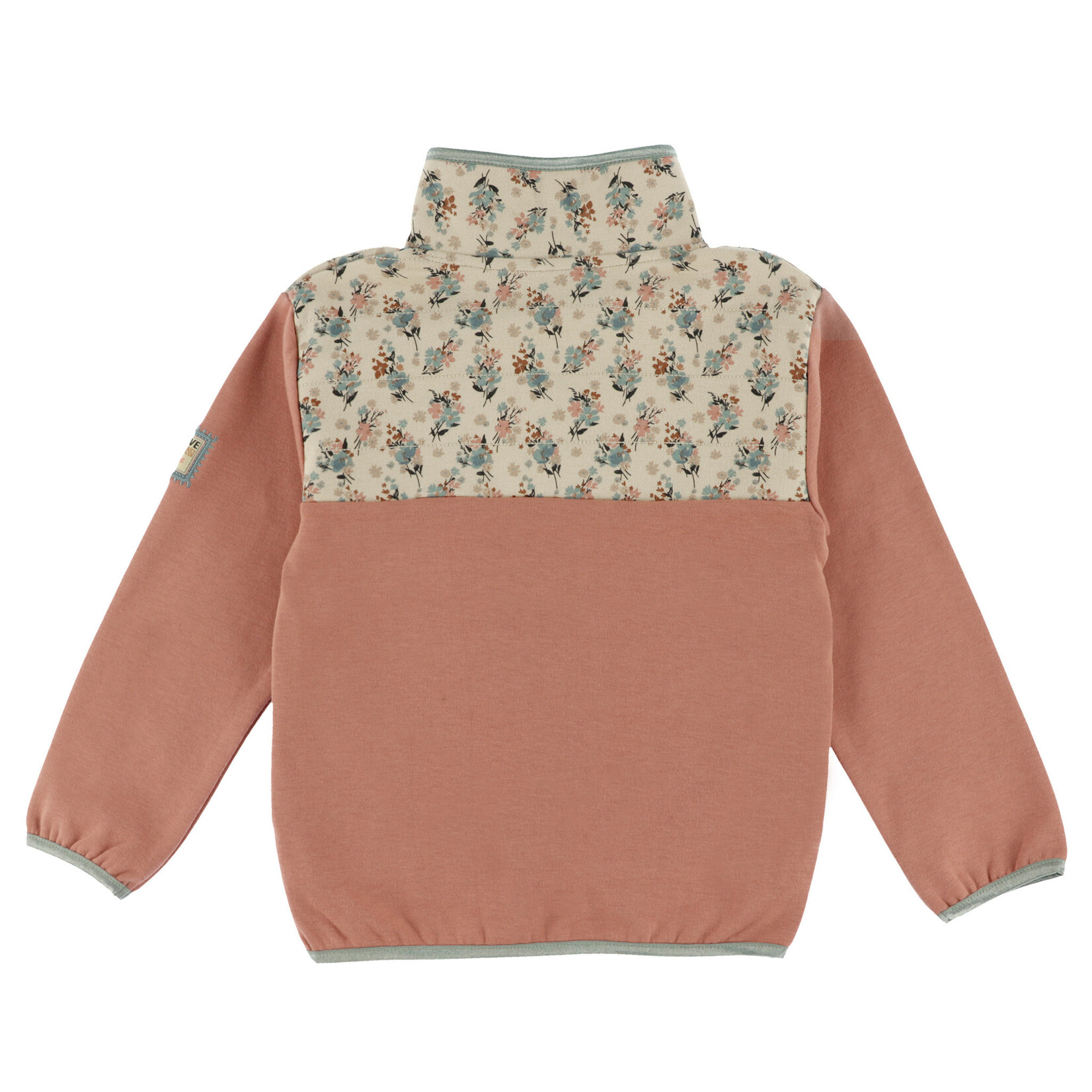 Nanö NANÖ - Chandail en coton ouaté rose avec imprimé de fleurs 'Journée en Fleurs'