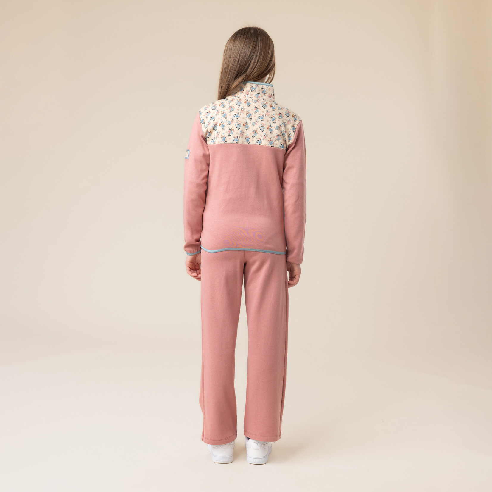 Nanö NANÖ -  Pink sweatshirt with a floral print 'Journée en Fleurs'