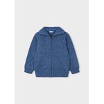 Mayoral MAYORAL - Veste en tricot bleue chinée à fermeture éclair