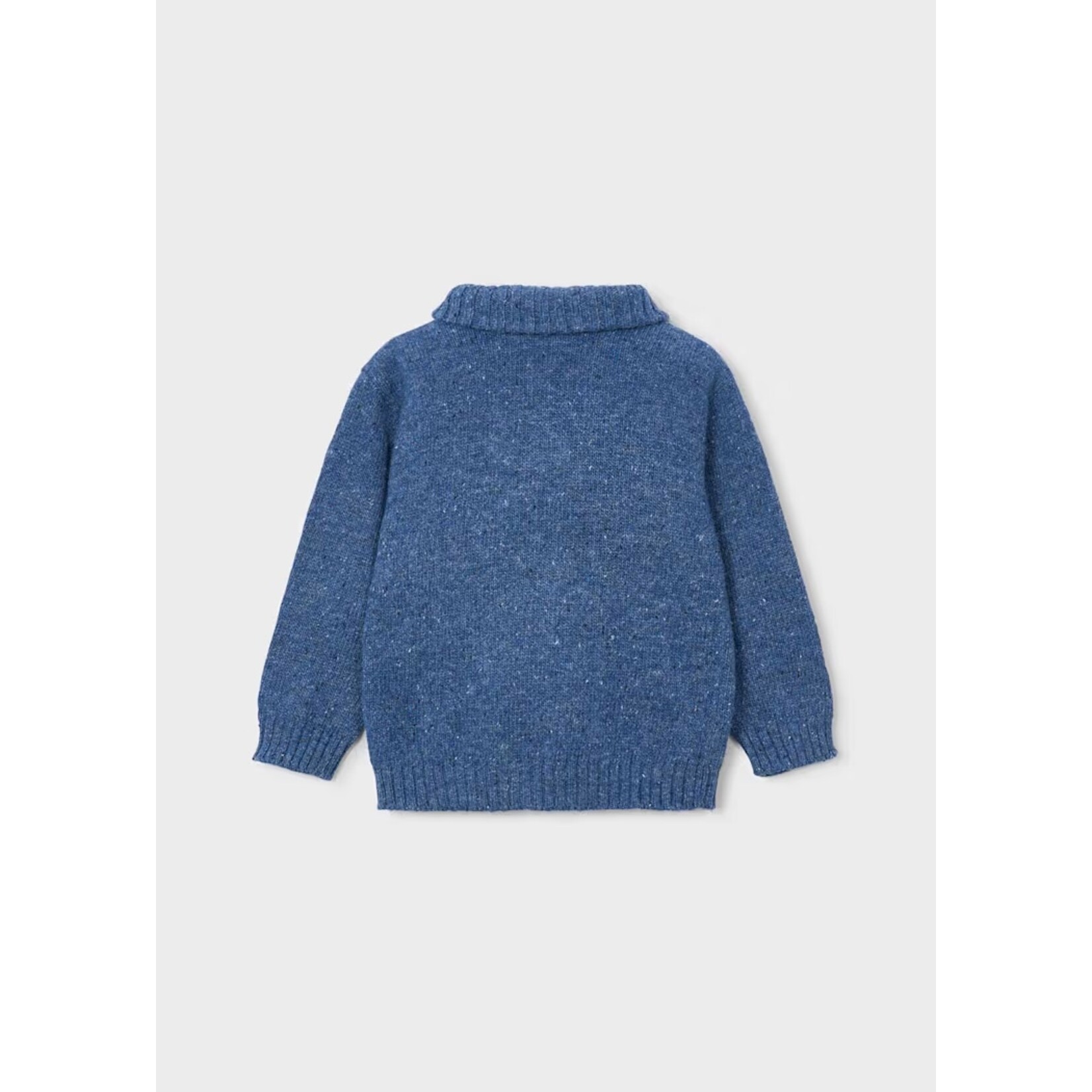 Mayoral MAYORAL - Heather blue knit jacket with zip