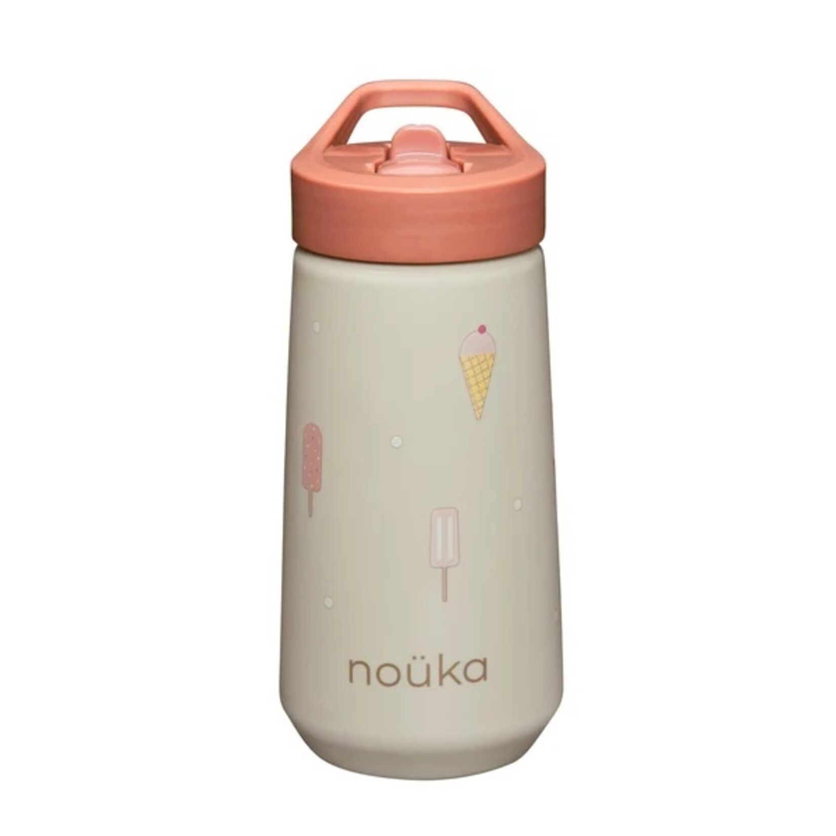 Noüka NOÜKA - Gourde avec paille à rabat 14 Oz - Ice Cream