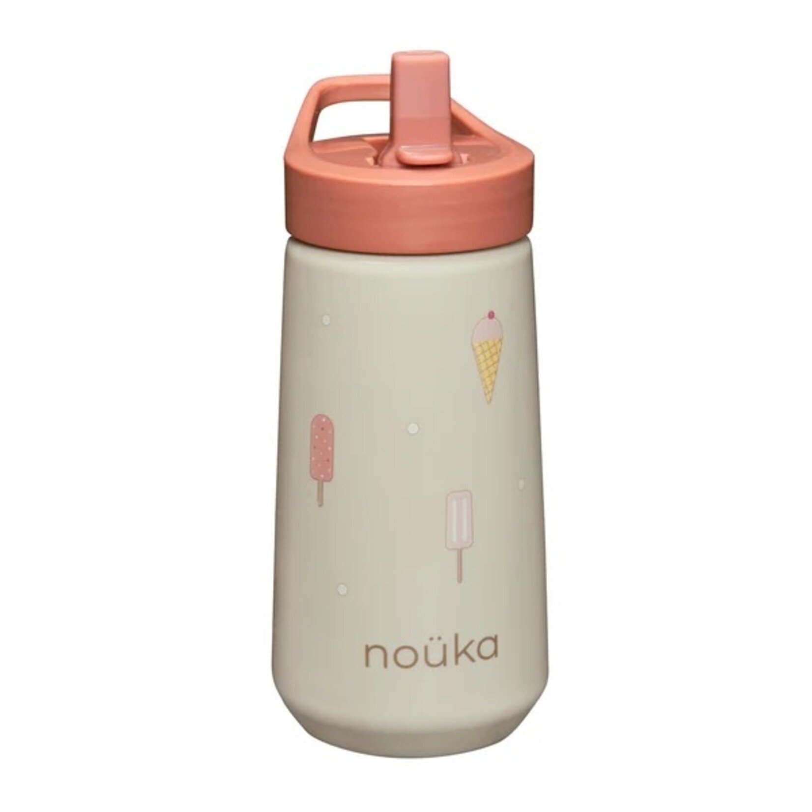 Noüka NOÜKA - Gourde avec paille à rabat 14 Oz - Ice Cream