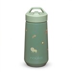 Noüka NOÜKA - Gourde avec paille à rabat 14 Oz - Safari