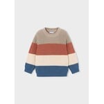 Mayoral MAYORAL - Chandail de style pull à manches longues rayé - Beige, orange, bleu