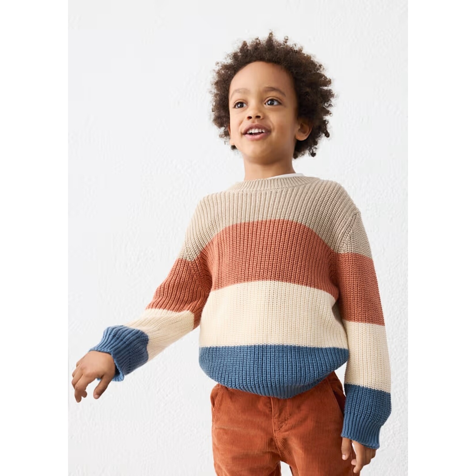 Mayoral MAYORAL - Chandail de style pull à manches longues rayé - Beige, orange, bleu