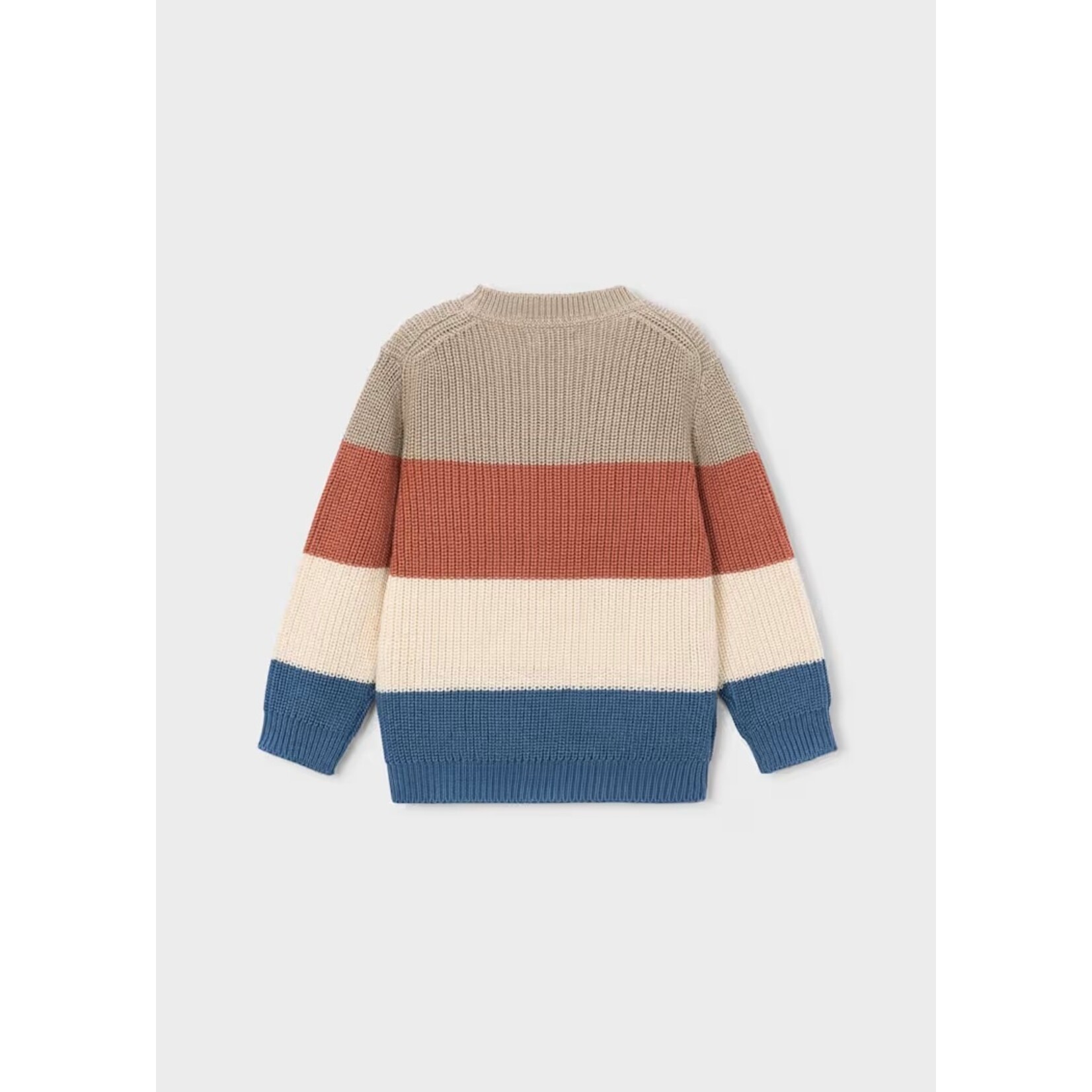 Mayoral MAYORAL - Striped long-sleeve pullover sweater - Beige, orange, blue
