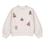 Mayoral MAYORAL - Beige long-sleeved pullover sweater with beanie embroidery