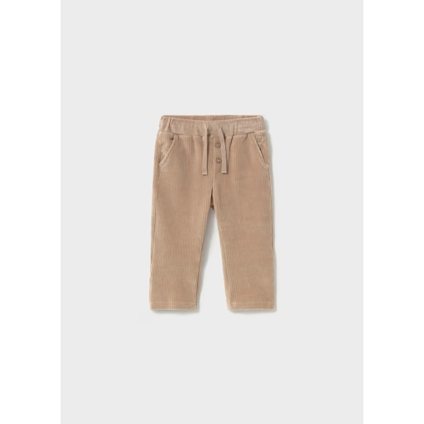 Mayoral MAYORAL - Pantalon en velours côtelé avec cordon à la taille brun pâle