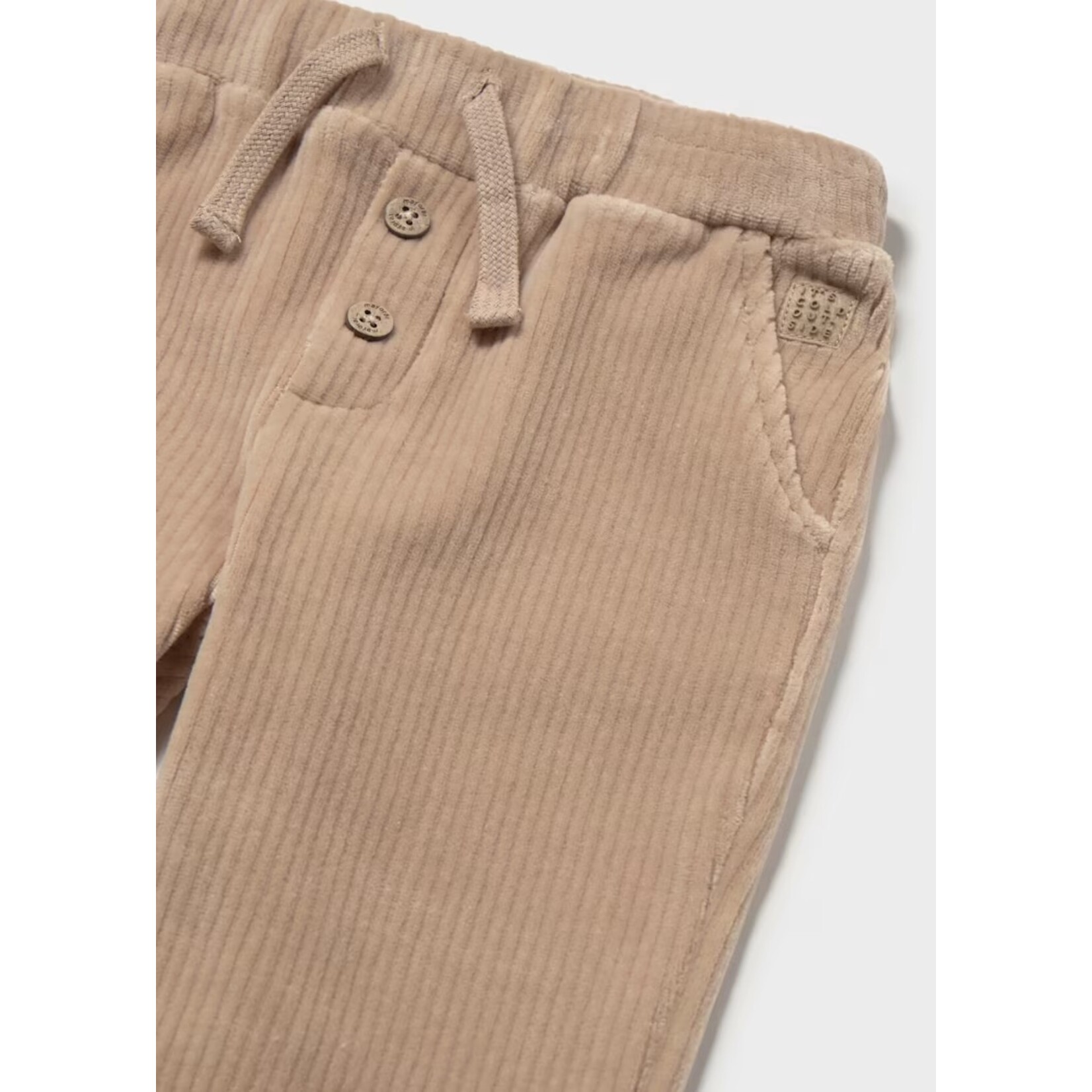 Mayoral MAYORAL - Pantalon en velours côtelé avec cordon à la taille brun pâle