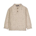Mayoral MAYORAL - 'Topo Tweed' polo collar sweater