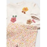 Mayoral MAYORAL - Ensemble 2 pièces: Pull beige avec broderie de fleurs et pantalon beige