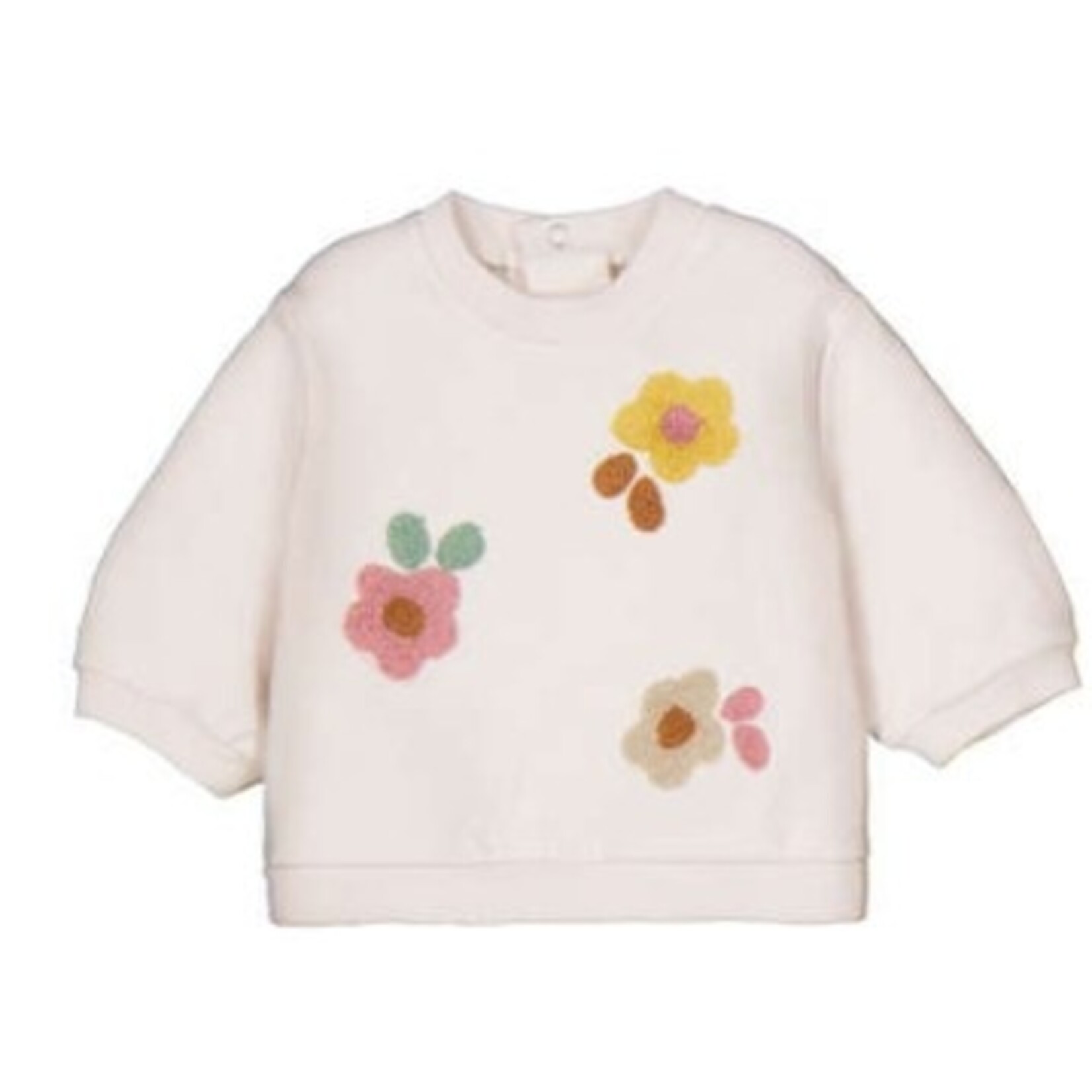 Mayoral MAYORAL - 2-piece set: Beige sweater with floral embroidery and beige trousers