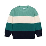 Mayoral MAYORAL - Striped long-sleeve pullover sweater - Green, white, navy blue