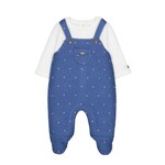 Mayoral MAYORAL - 'Blueberry' Quilted Dungaree Romper