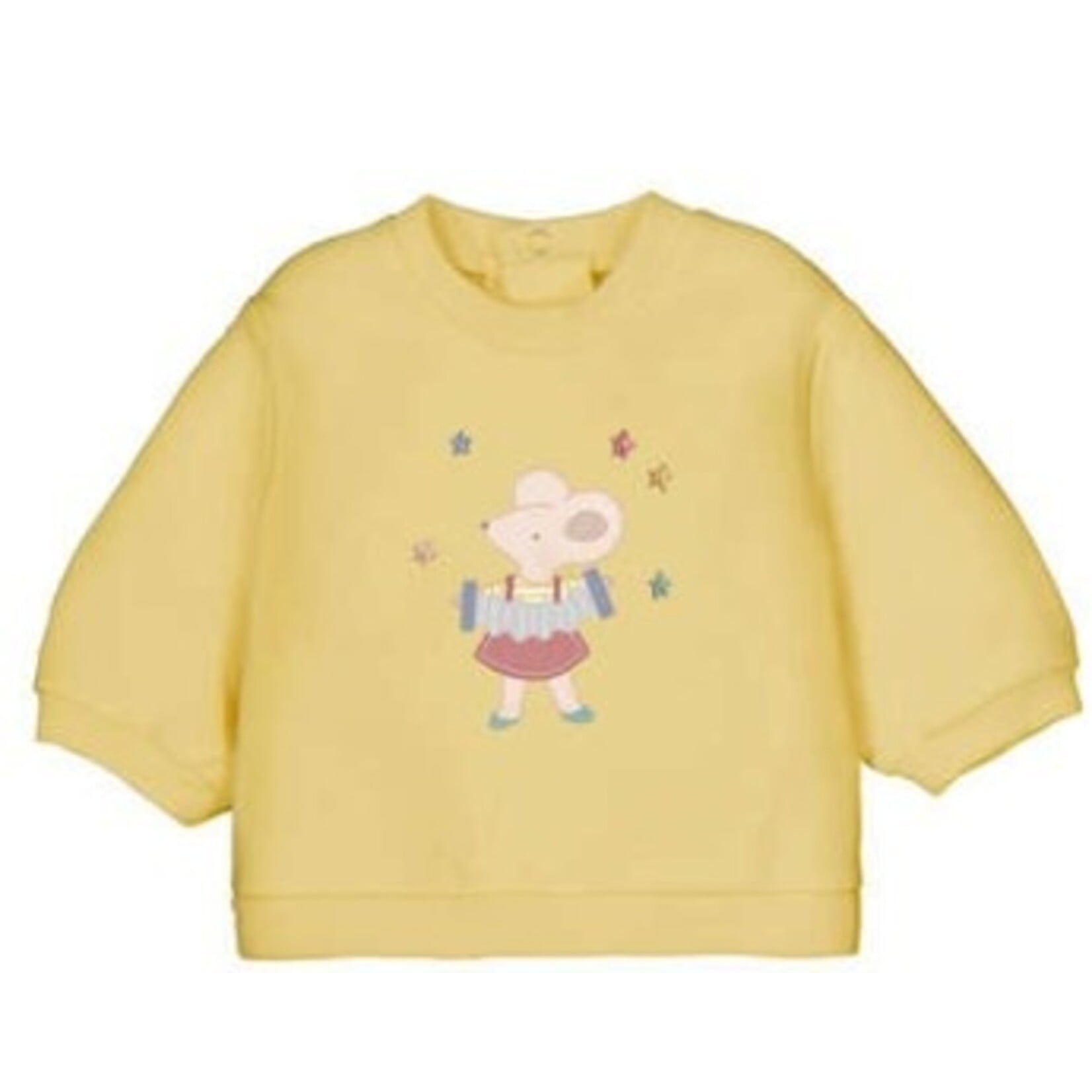Mayoral MAYORAL - Ensemble 2 pièces: Pull jaune avec broderie d'une souris et pantalon jaune