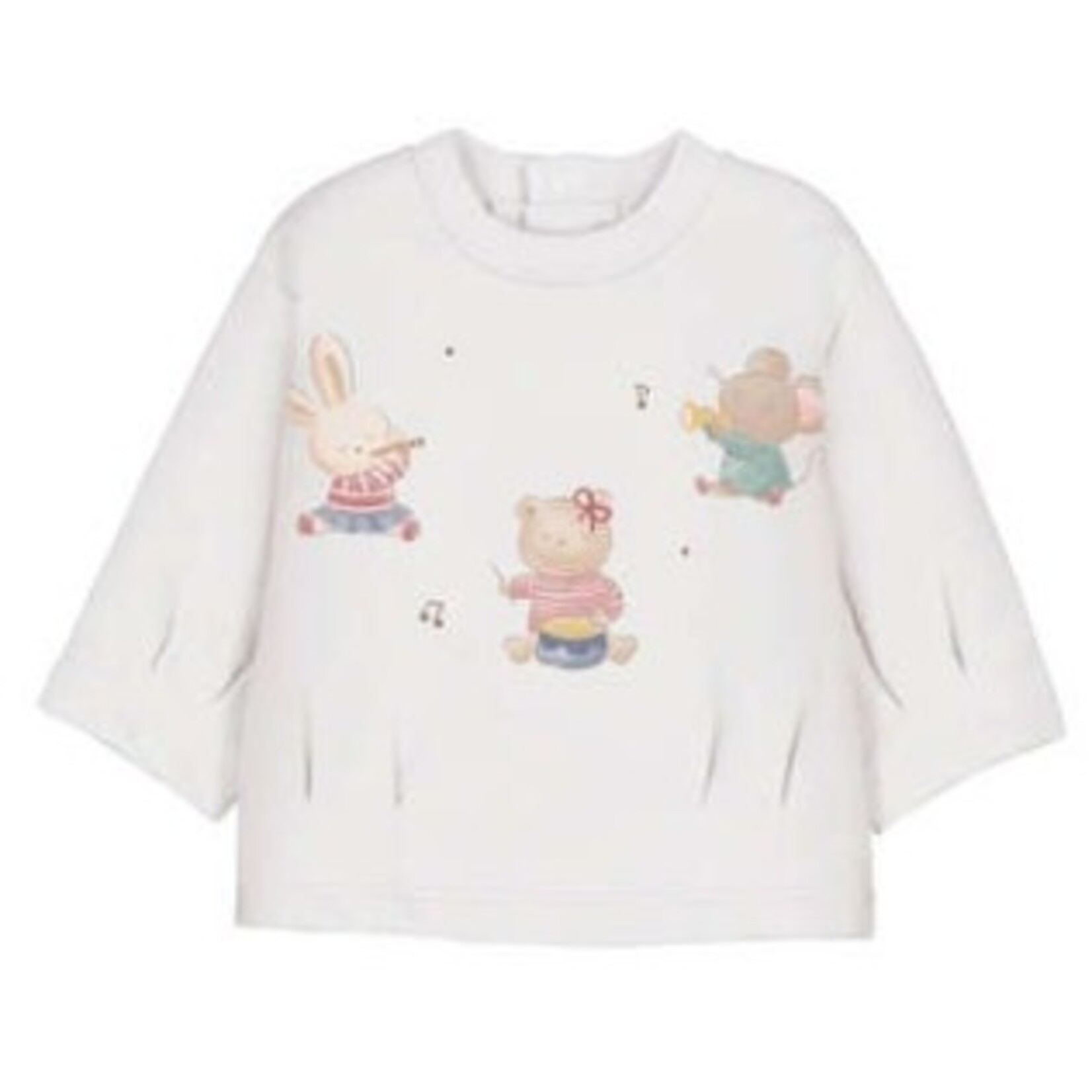 Mayoral MAYORAL - 2-piece set: Sweater with a musical animal print and polka-dot trousers.