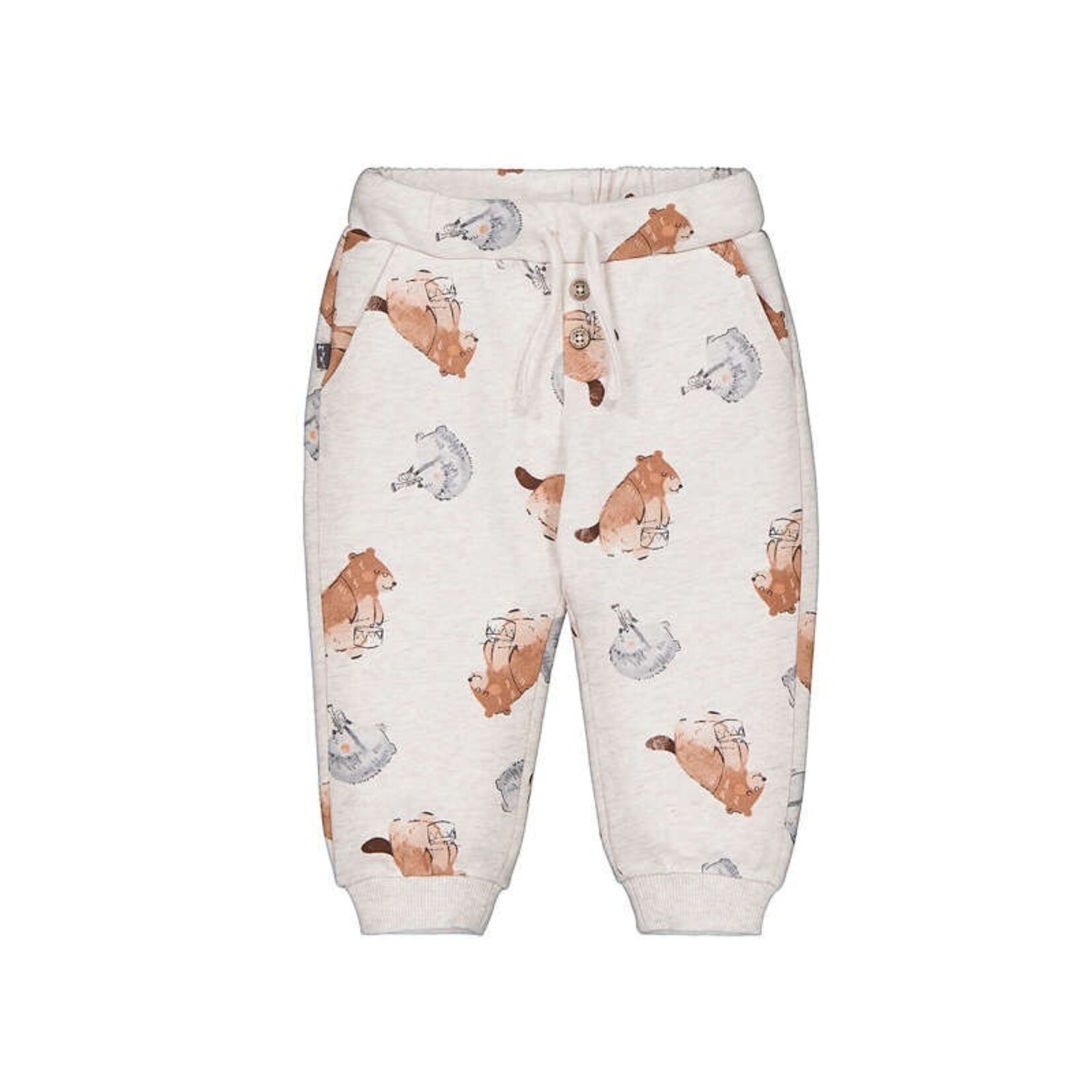 Mayoral MAYORAL - Pantalon jogger doublé beige chiné avec imprimé d'animaux musiciens