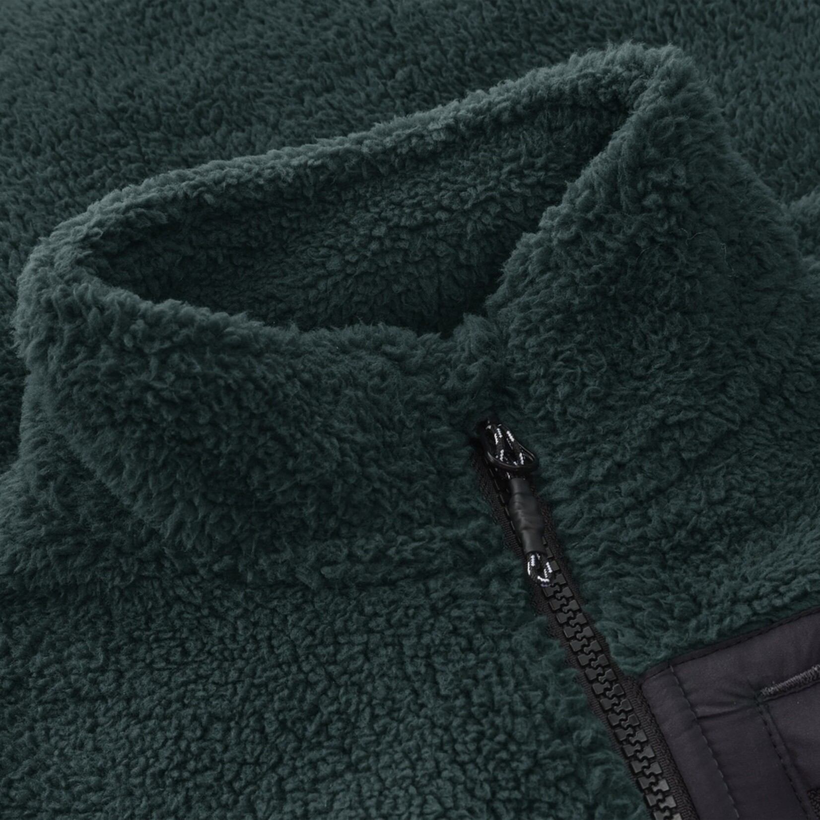 Color Kids COLOR KIDS -  Dark green fleece jacket 'Green Gables'