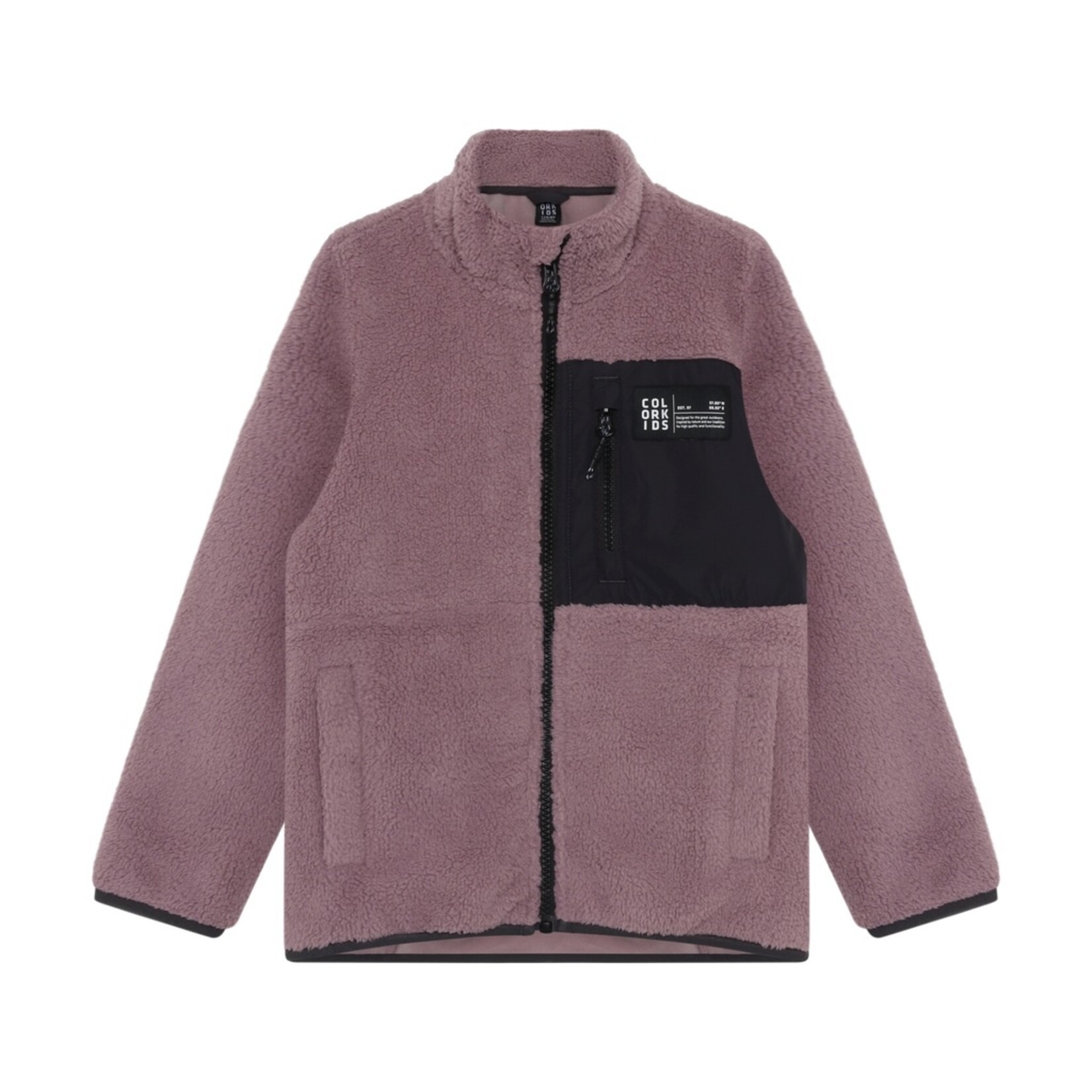 Color Kids  COLOR KIDS - Pink fleece jacket 'Toadstool'