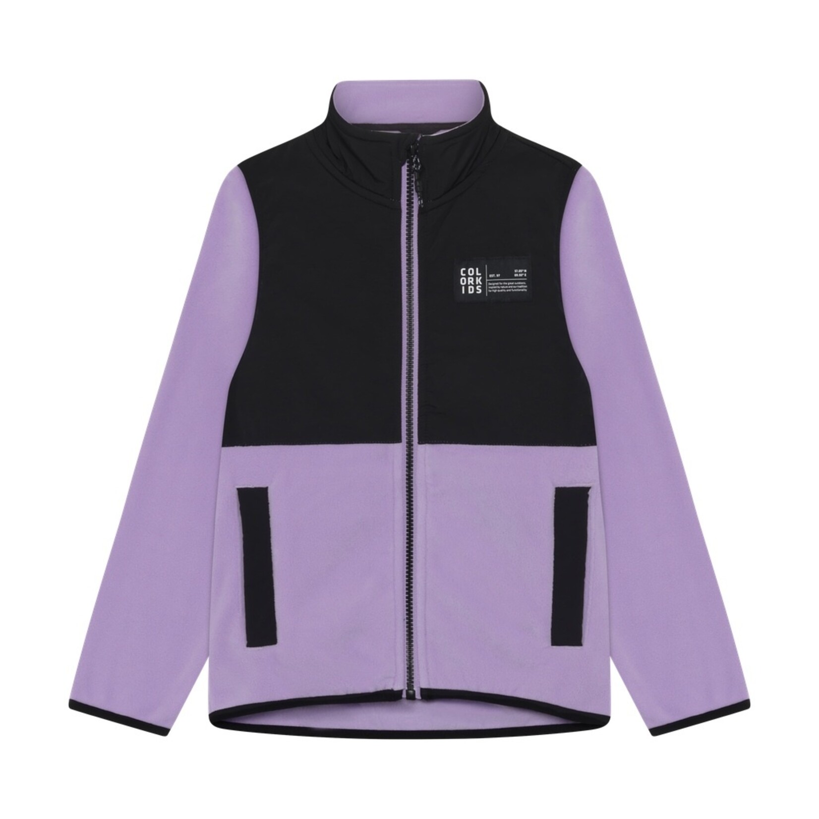 Color Kids  COLOR KIDS - Lilac fleece jacket 'Purple Rose'