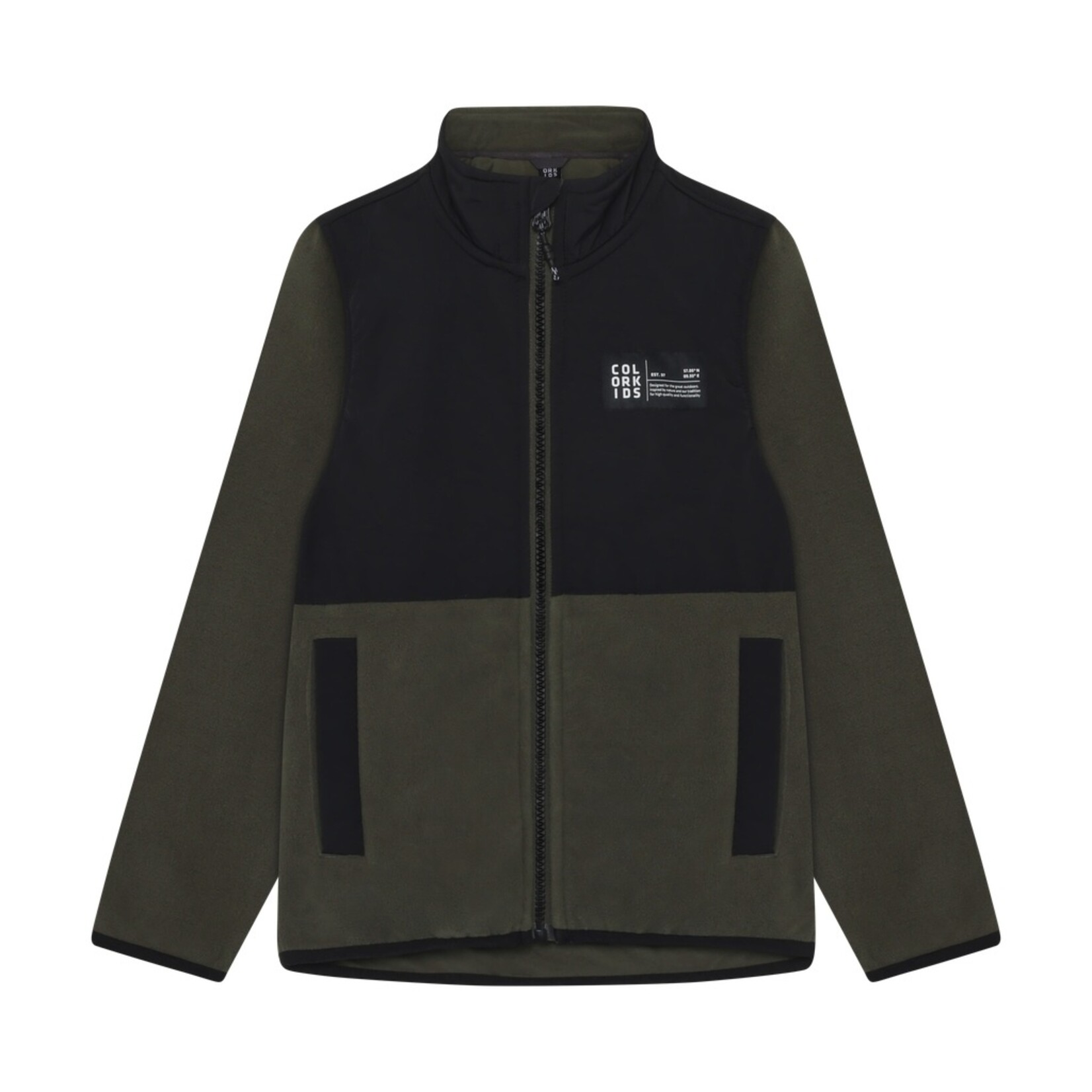 Color Kids  COLOR KIDS - Khaki fleece jacket  'Kambaba'