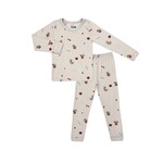 Coccoli COCCOLI - Pyjama long deux pièces gris en modal avec motifs d'écureuils