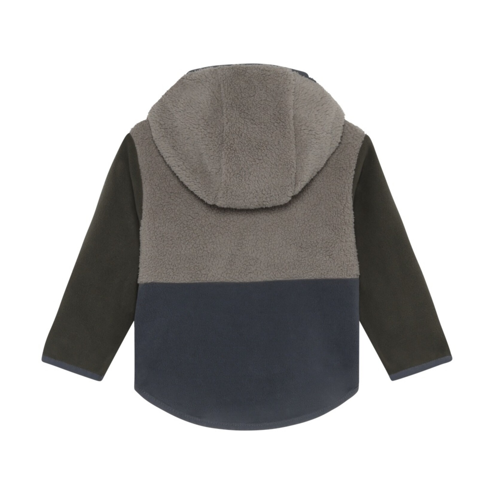 Color Kids  COLOR KIDS -  Fleece jacket in green, grey, and blue for babies 'Turbulence'