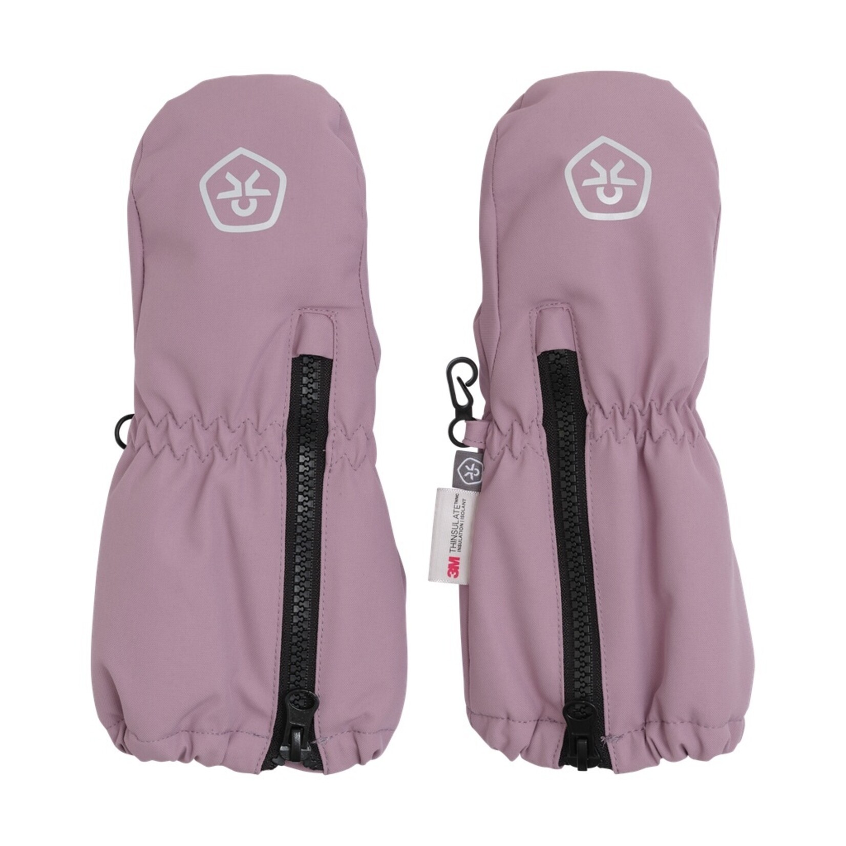 Color Kids COLOR KIDS - Toddler Winter Mittens with Zipper - Toadstool (Pink)