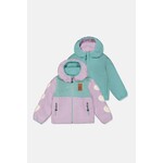 Deux par Deux DEUX PAR DEUX - 'Aquifer' reversible pale blue-grey and mauve mid-season coat