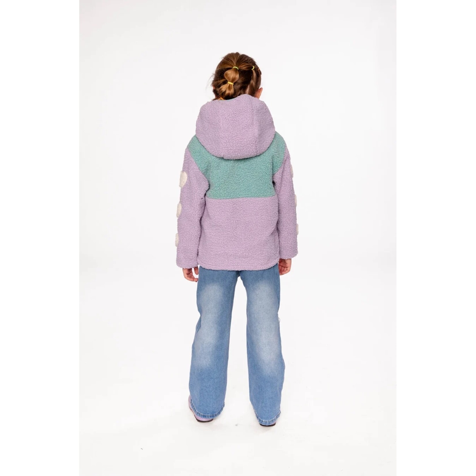 Deux par Deux DEUX PAR DEUX - Manteau mi-saison réversible bleu-gris pâle et mauve 'Aquifer'