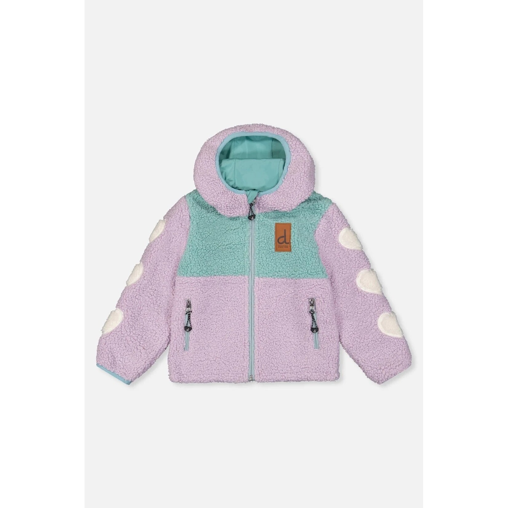 Deux par Deux DEUX PAR DEUX - Manteau mi-saison réversible bleu-gris pâle et mauve 'Aquifer'