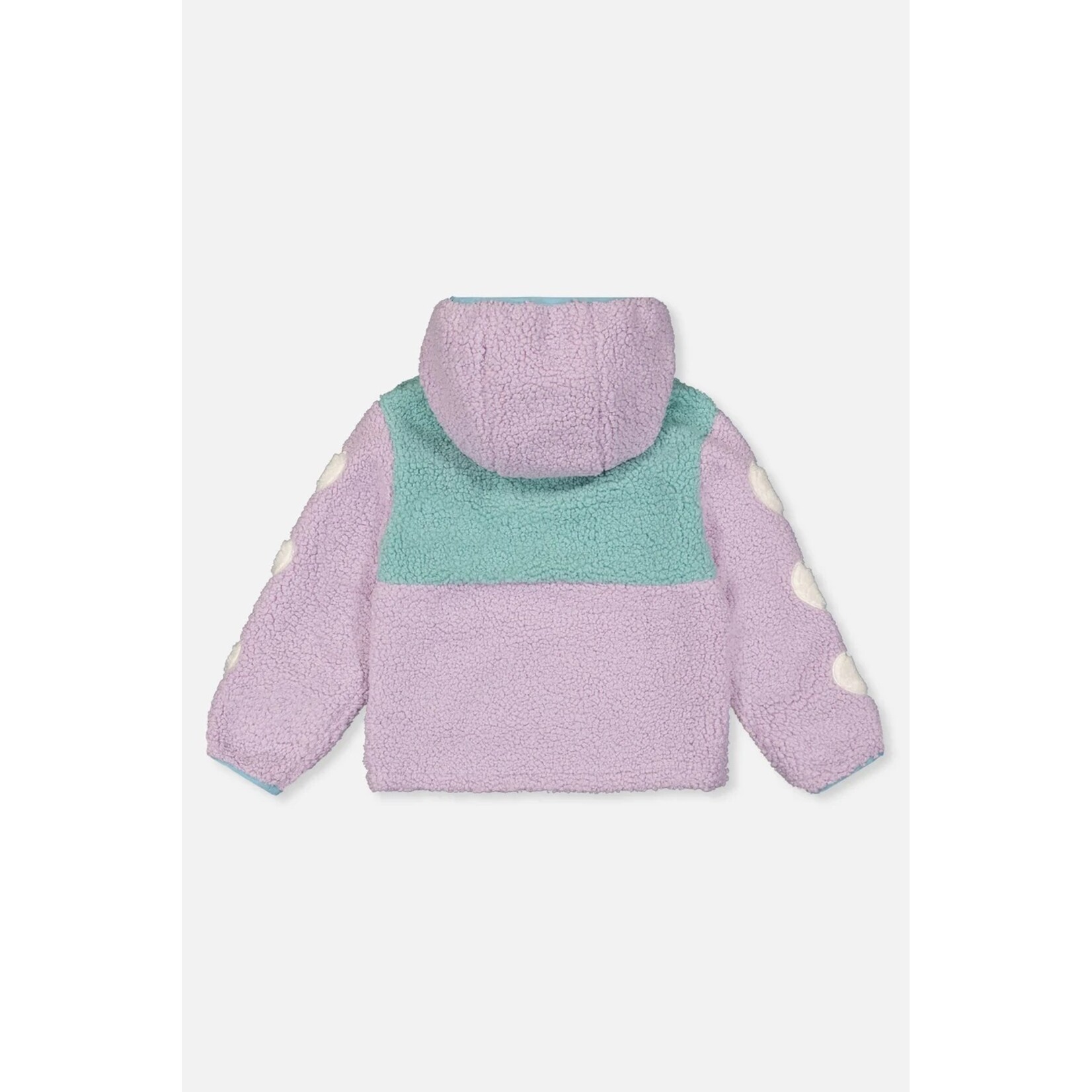 Deux par Deux DEUX PAR DEUX - Manteau mi-saison réversible bleu-gris pâle et mauve 'Aquifer'