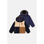 Deux par Deux DEUX PAR DEUX - 'Peacoat' reversible mid-season coat in dark blue, beige, and brown