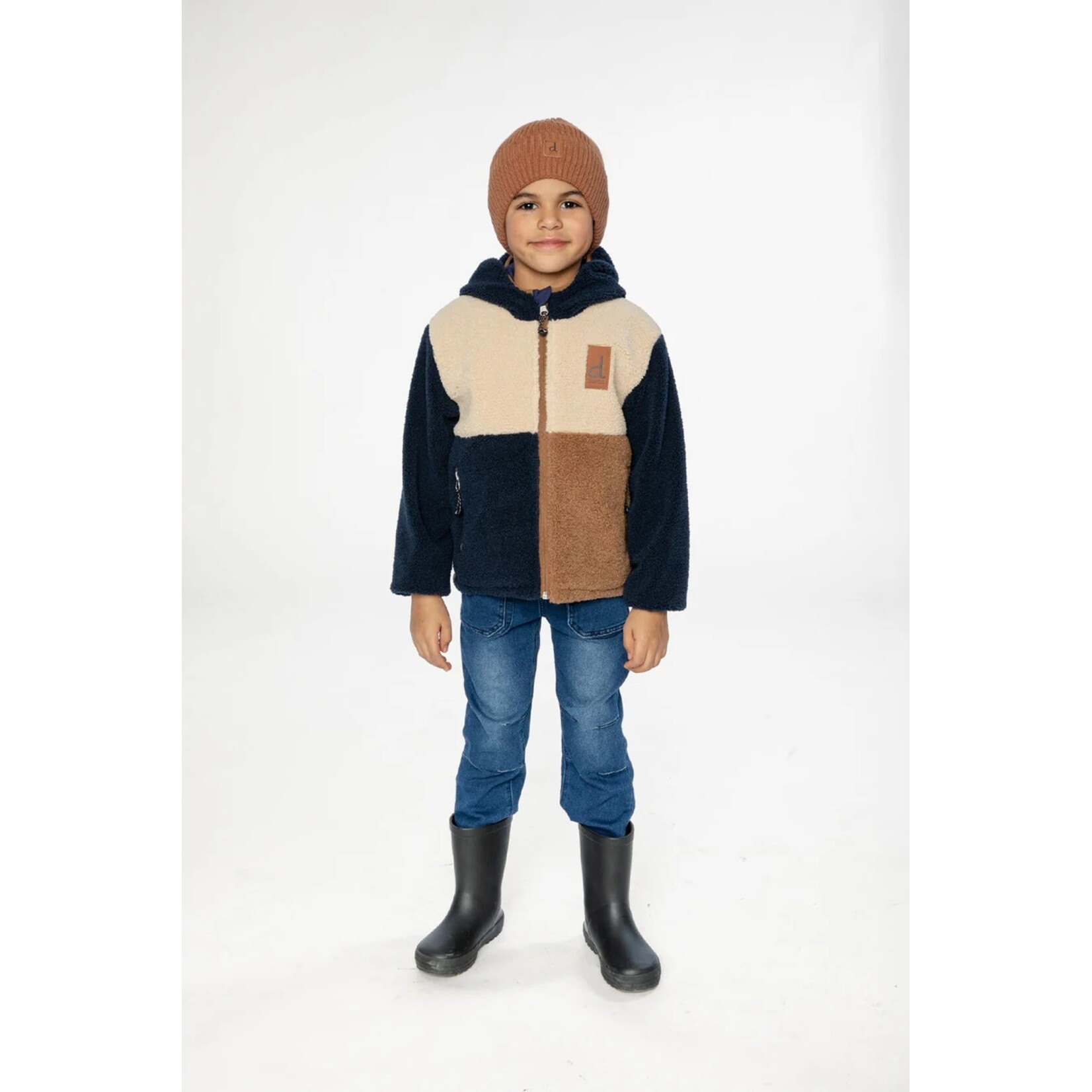 Deux par Deux DEUX PAR DEUX - Manteau mi-saison réversible bleu foncé, beige et brun 'Peacoat'