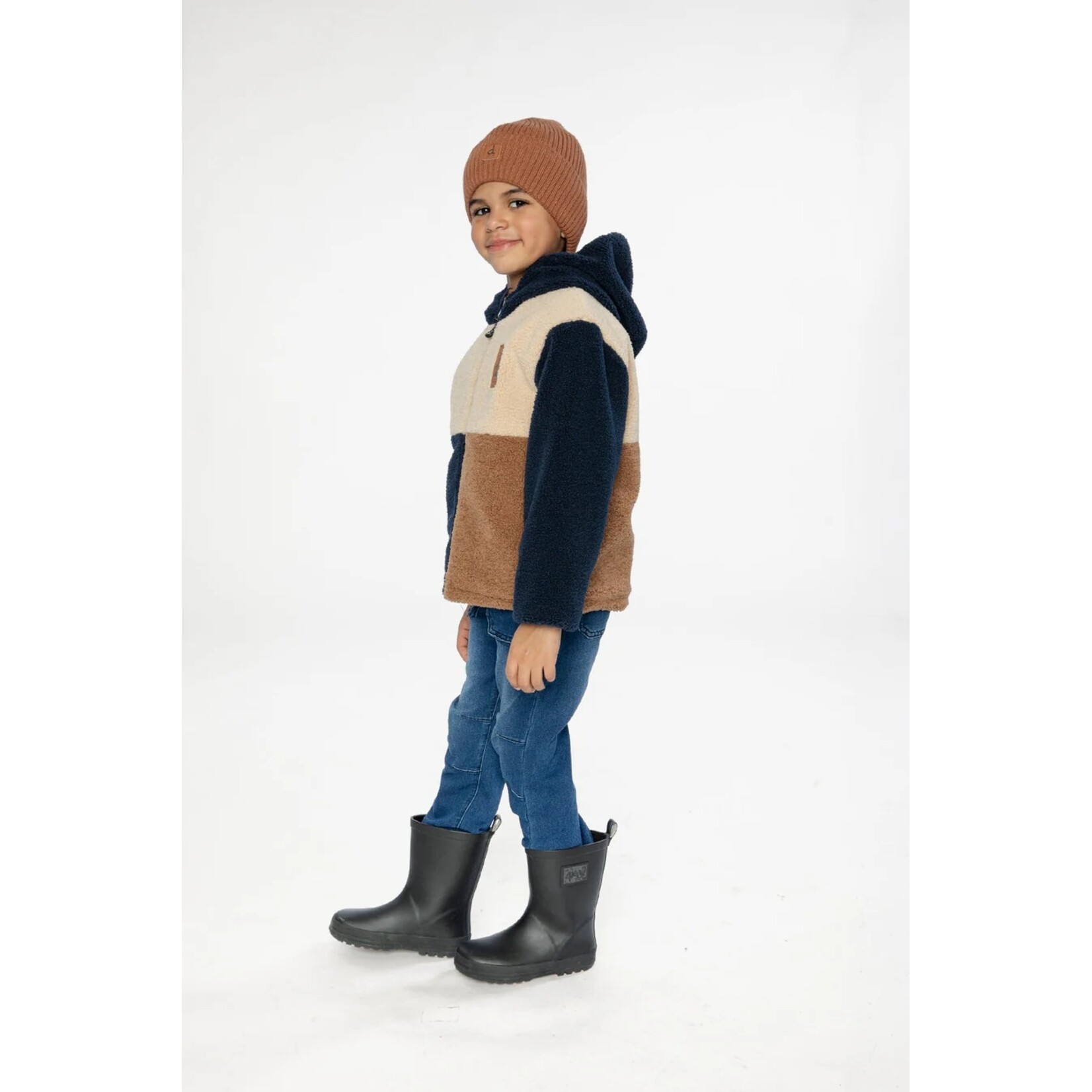 Deux par Deux DEUX PAR DEUX - Manteau mi-saison réversible bleu foncé, beige et brun 'Peacoat'