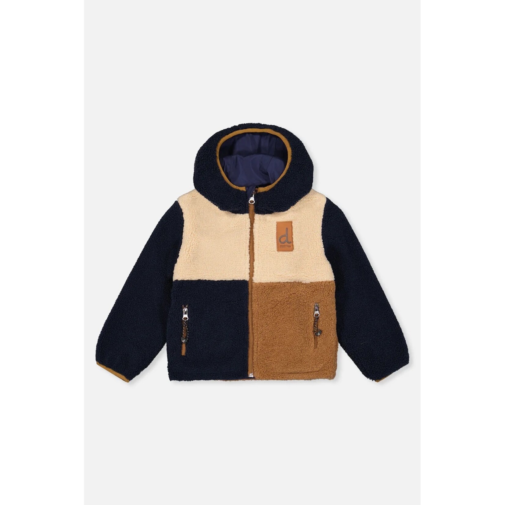 Deux par Deux DEUX PAR DEUX - Manteau mi-saison réversible bleu foncé, beige et brun 'Peacoat'