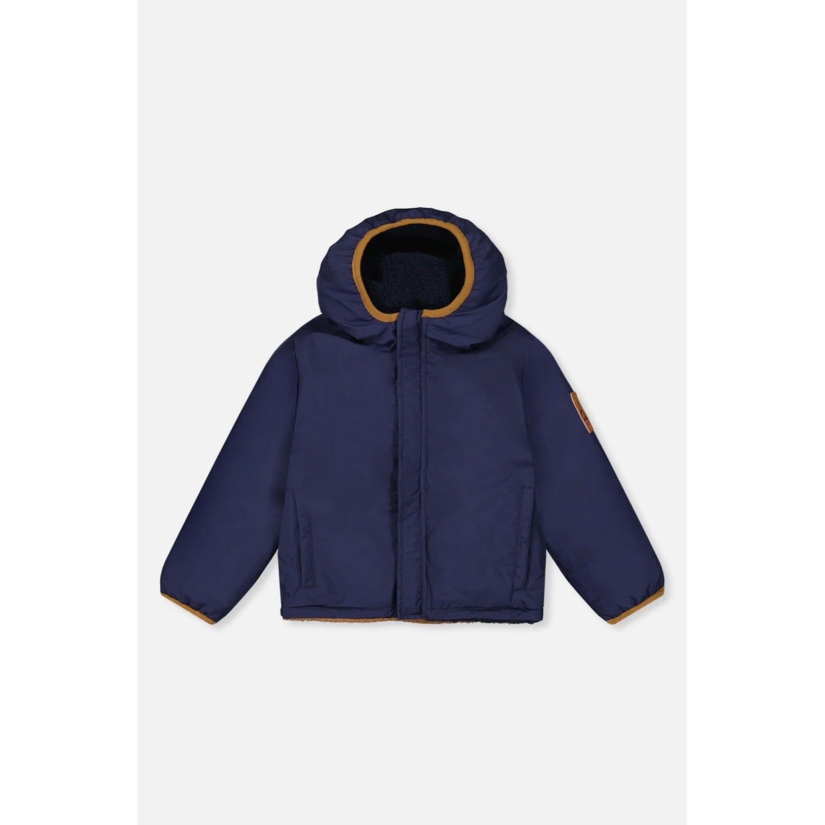 Deux par Deux DEUX PAR DEUX - Manteau mi-saison réversible bleu foncé, beige et brun 'Peacoat'