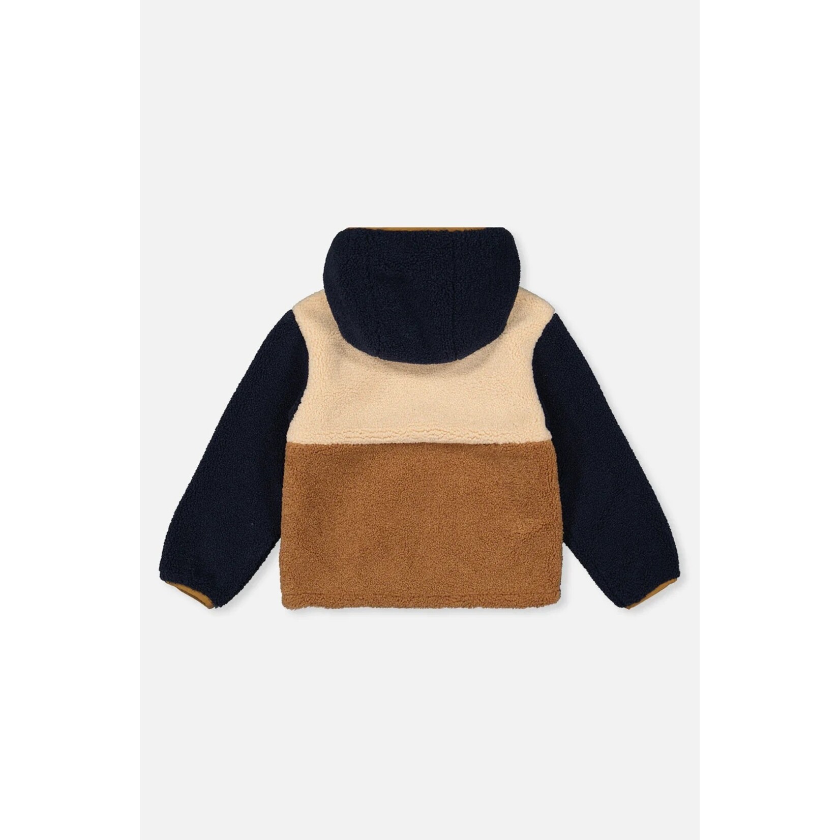 Deux par Deux DEUX PAR DEUX - 'Peacoat' reversible mid-season coat in dark blue, beige, and brown