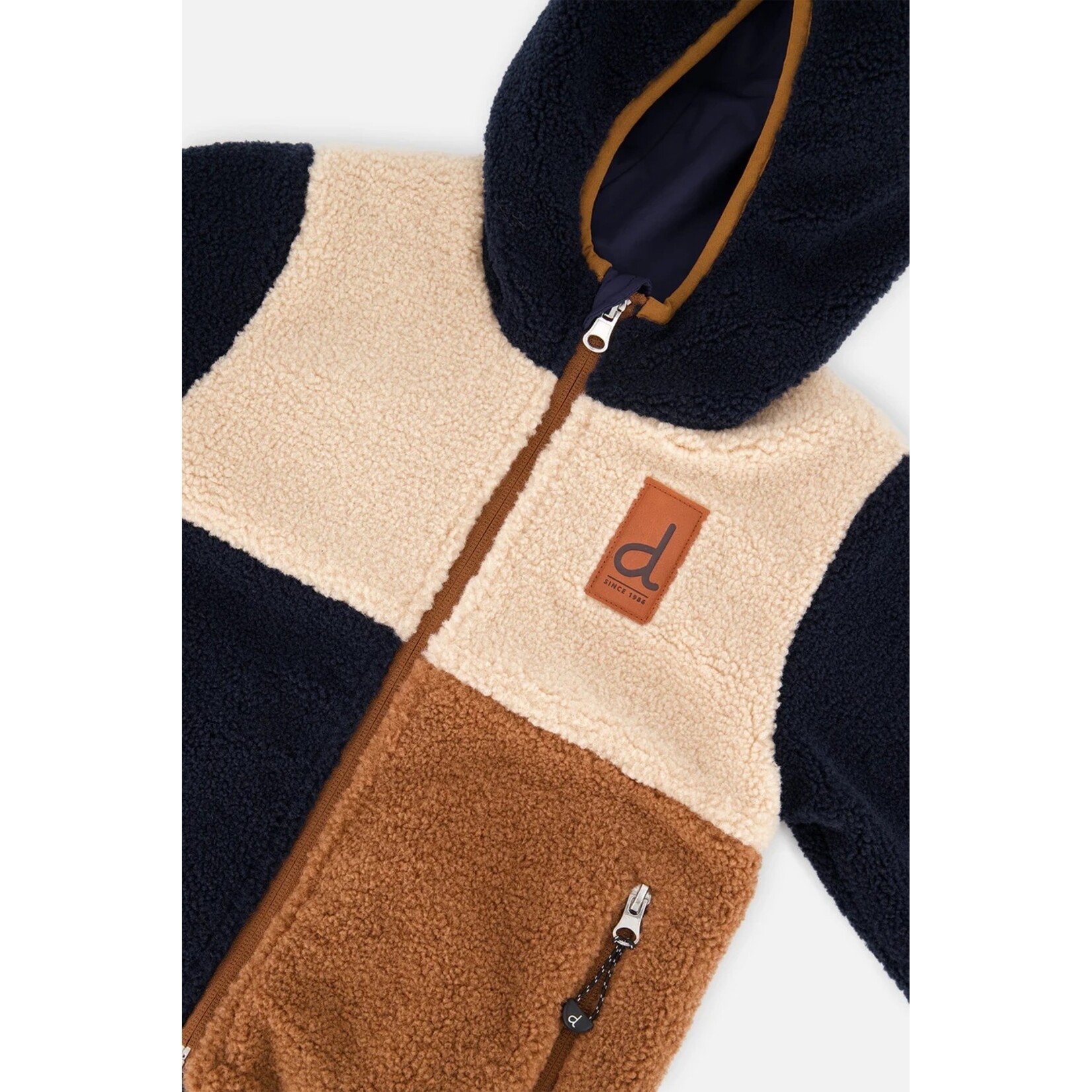 Deux par Deux DEUX PAR DEUX - 'Peacoat' reversible mid-season coat in dark blue, beige, and brown