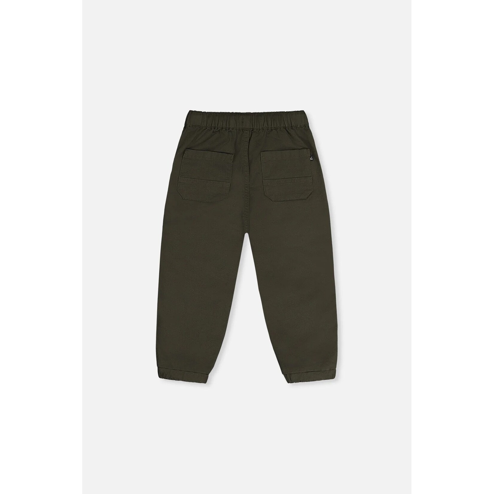 Deux par Deux DEUX PAR DEUX - Dark green stretch canvas jogging pants 'Boys Must-Haves'